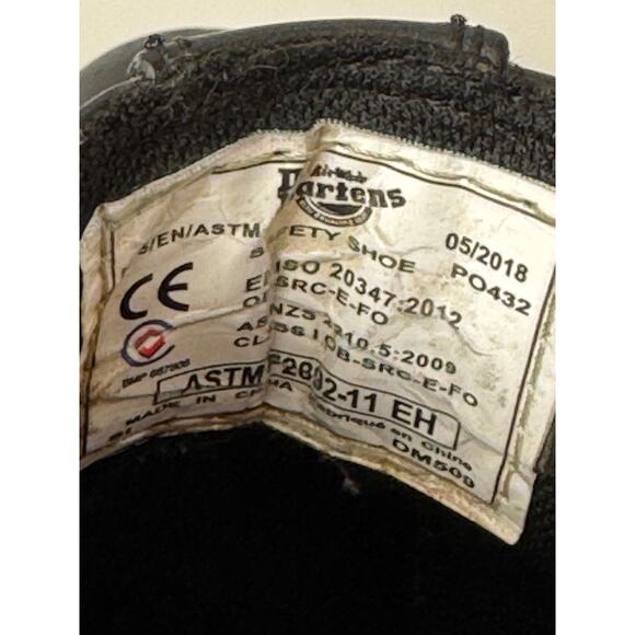 Dr. Martens Unisex Safety Chelsea Boots Size US W 7 Black Leather Slip-On Work - Picture 6 of 9